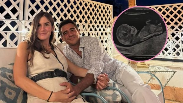 Blanca Llandres, Alberto Herrera y la ecograf&iacute;a de su hijo. (Foto: Redes sociales)