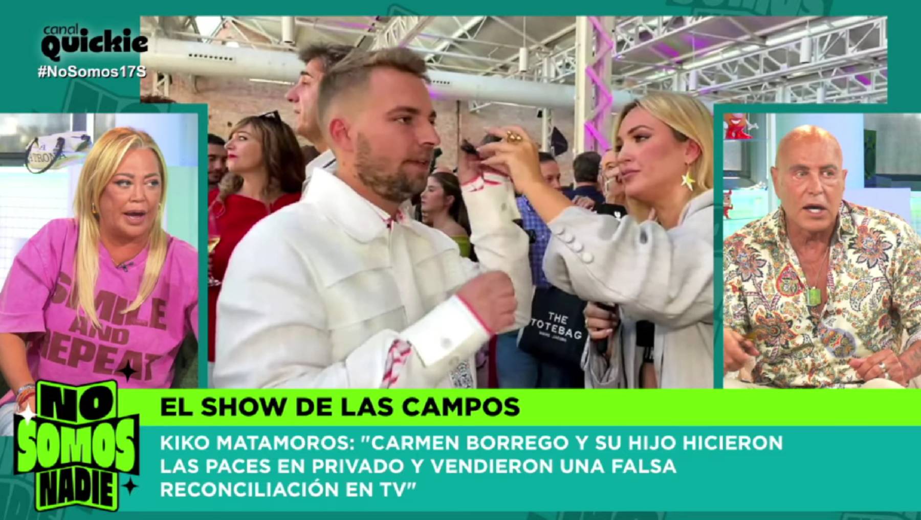 Bel&eacute;n Esteban y Kiko Matamoros en 'No somos nadie'. (Foto: TEN)