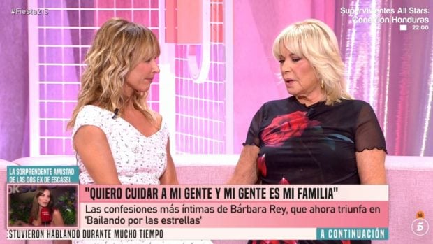 B&aacute;rbara Rey en el plat&oacute; de 'Fiesta'. (Foto: Telecinco)