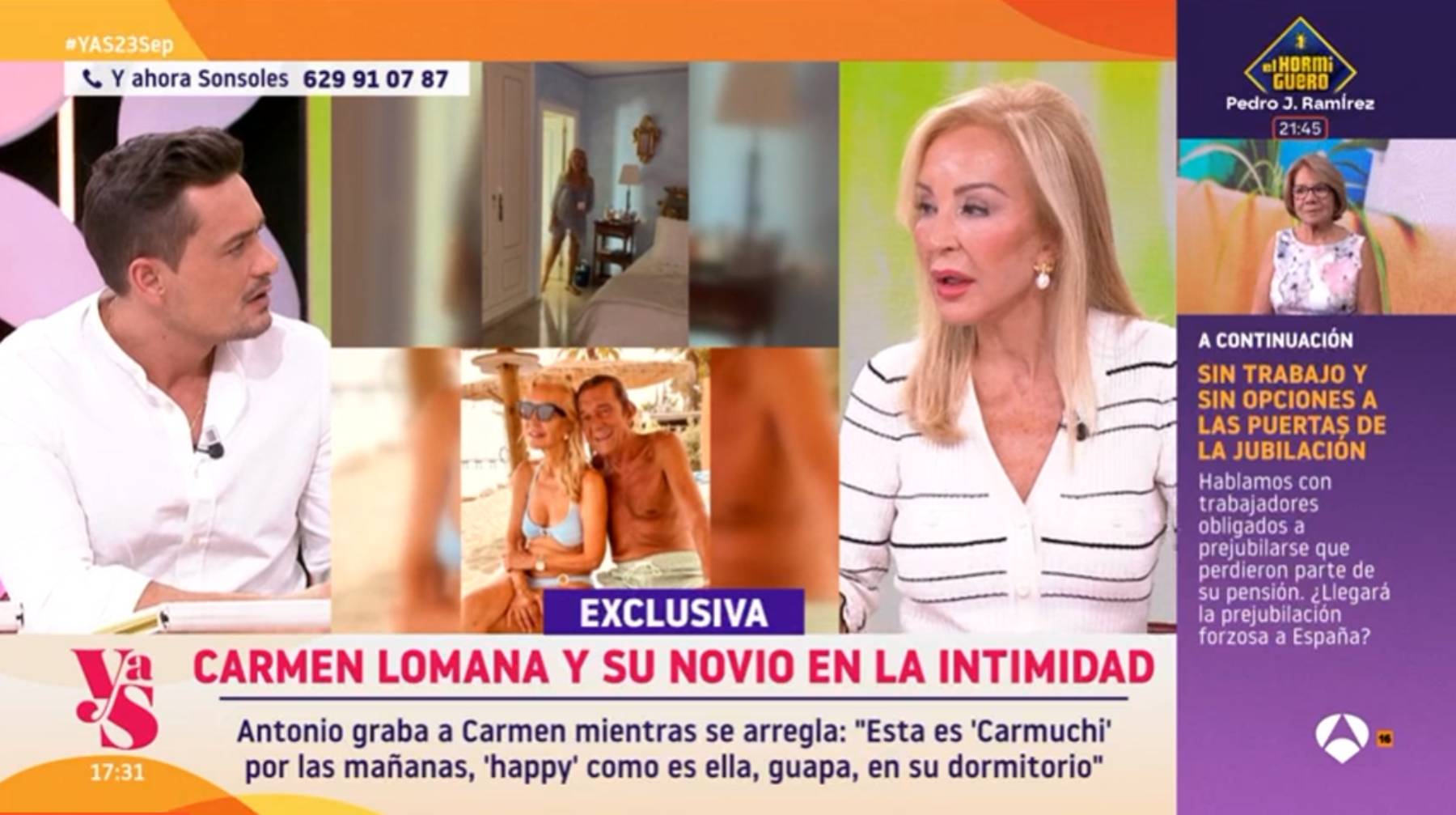 Carmen Lomana en 'Y ahora Sonsoles'. (Foto: Antena 3)