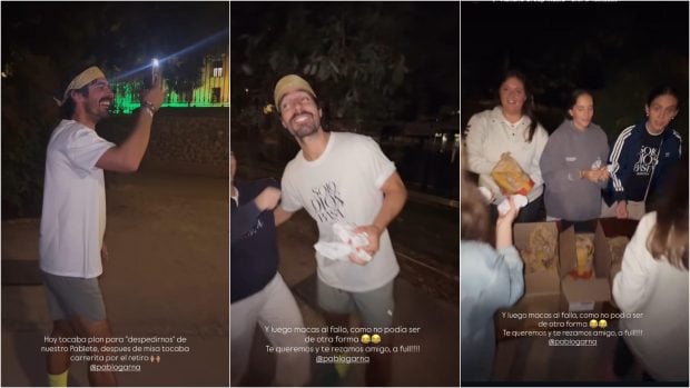 El plan de Pablo Garna para despedir a sus amigos antes de entrar en el seminario. (FOTOS: REDES SOCIALES)