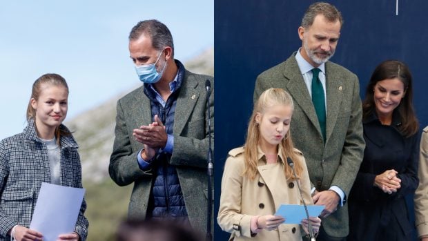 Cuando ostent&oacute; el cargo de Rey, Leonor recogi&oacute; el testigo de su padre. (Fotos: Gtres)