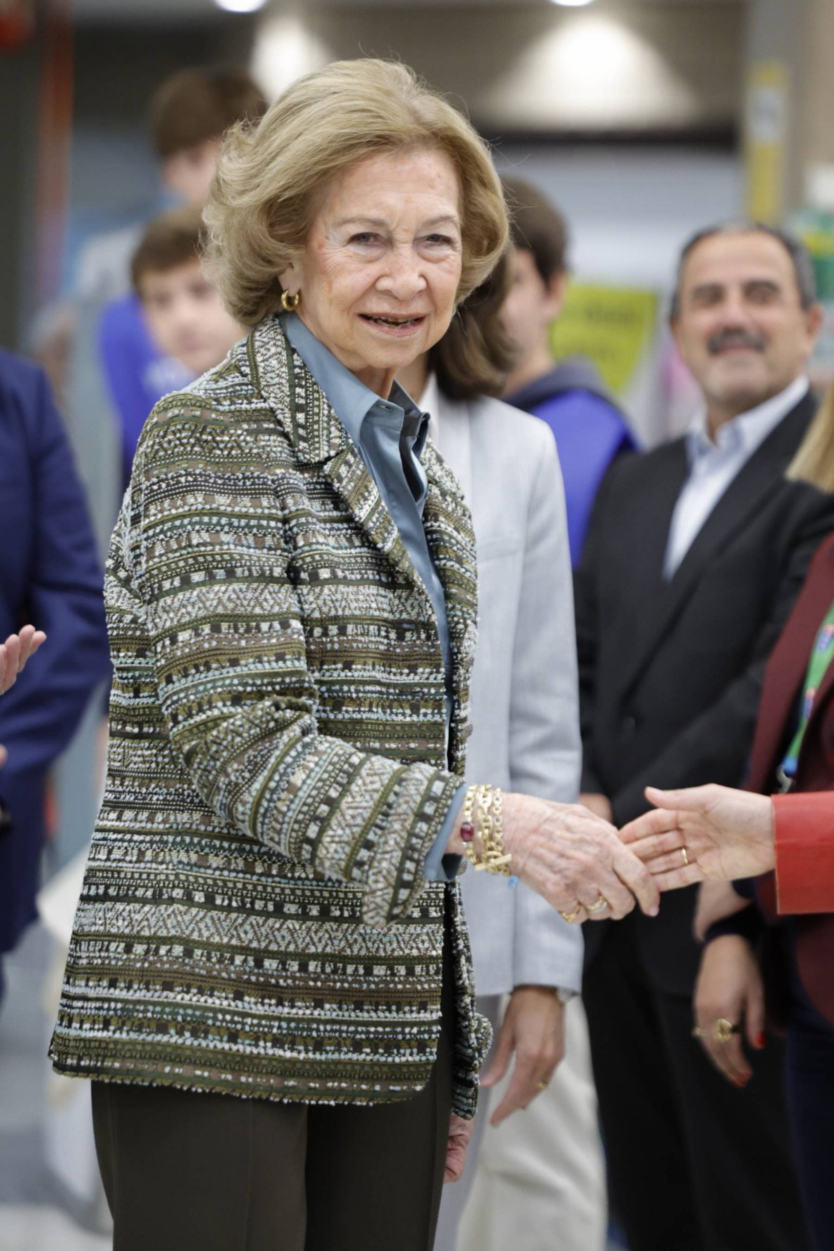 La Reina Sof&iacute;a en un acto oficial en Madrid. (Foto: Gtres)