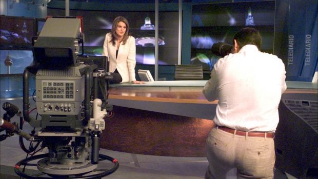 La Reina Letizia cuando a&uacute;n era presentadora en TVE. (Foto: Gtres)