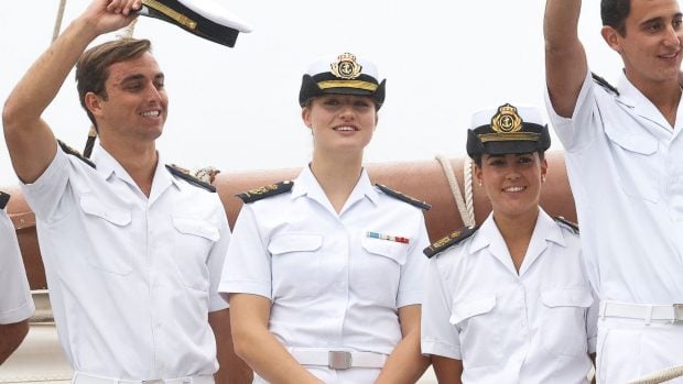 La princesa Leonor en el Juan Sebastián Elcano. (Foto: Gtres)