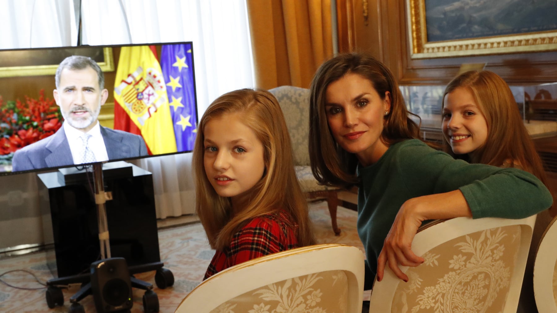 Rey Felipe, Leonor, Letizia, Sof&iacute;a