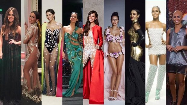 Algunos vestidos de Cristina Pedroche. (Foto: Antena 3)