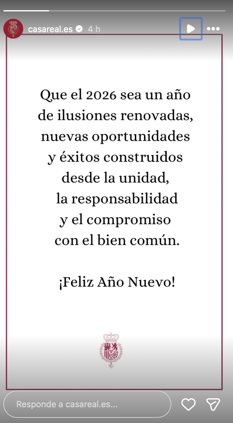 Mensaje de los Reyes Letizia y Felipe en Instagram. (Foto: Redes sociales)