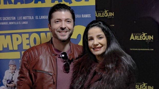 &Aacute;ngel Cristo y Ana Herminia en el photocall de 'Campeones 2'. (Foto: Gtres)