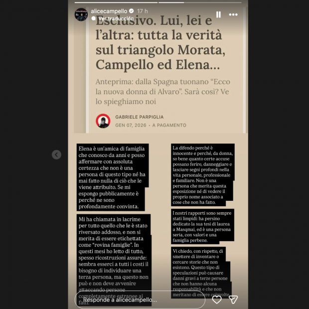 Alice Campello lanza un contundente comunicado sobre una posible tercera persona en su matrimonio. (Foto: Redes Sociales)