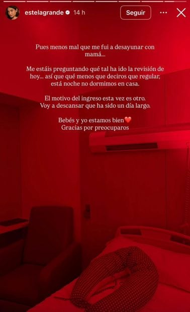 El comunicado de Estela Grande. (Foto: Instagram)