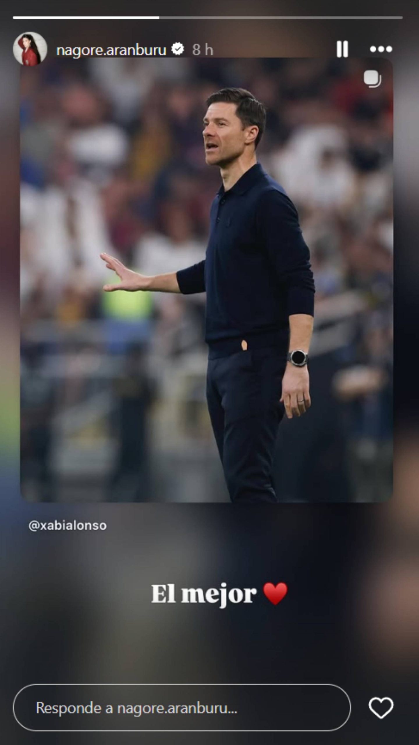 Storie de Instagram de Nagore Aramburu. (Foto: RRSS)