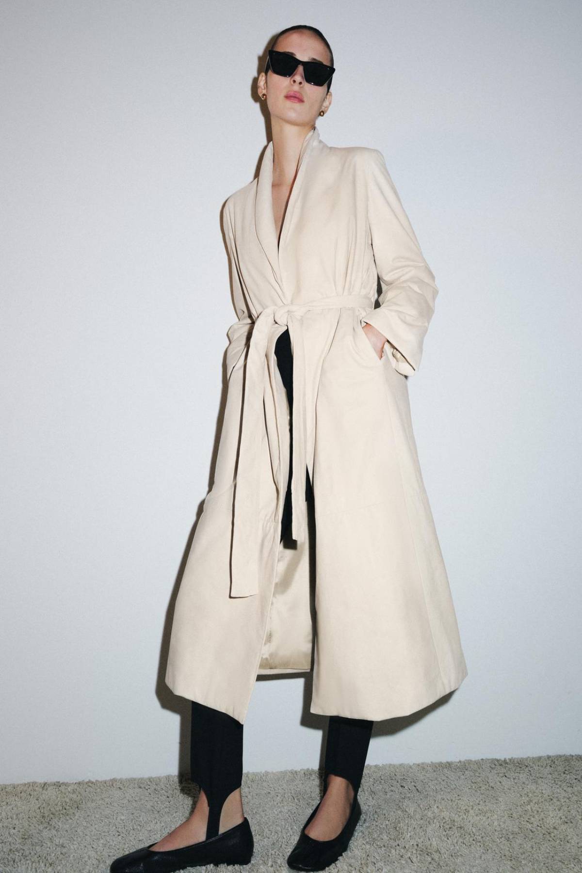 Zara. Abrigo de piel de cordero acolchada, ZW Collection Limited Edition.