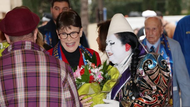 Estefan&iacute;a de M&oacute;naco en el circo en Montecarlo. (Foto: Gtres)
