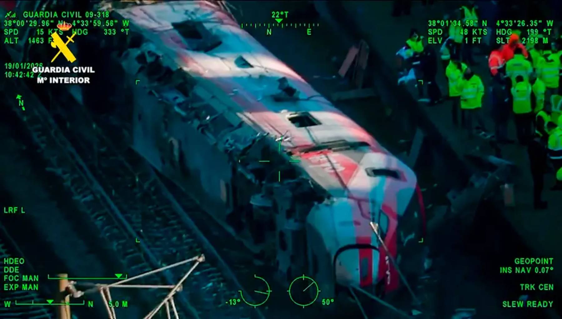 Un total de 39 personas han fallecido en el accidente de trenes de Ademuz (Córdoba). (Foto: Guardia Civil)