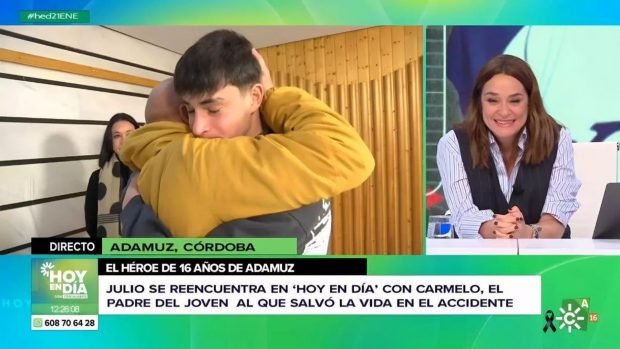 Captura de Julián, el héroe de Adamuz, en 'Hoy en día'. (Foto: Canal Sur)