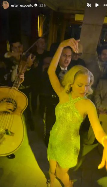 Ester Expósito bailando en su cumpleaños. (Foto: Instagram)