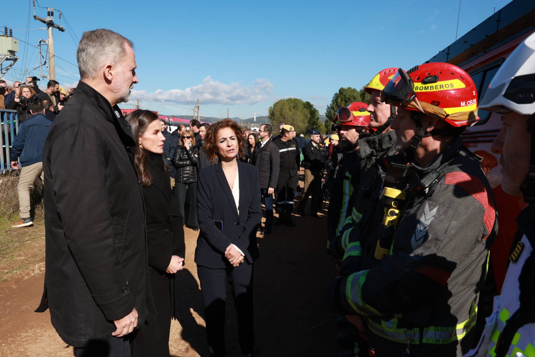 Los Reyes Felipe y Letizia en Adamuz. (Foto: Gtres)