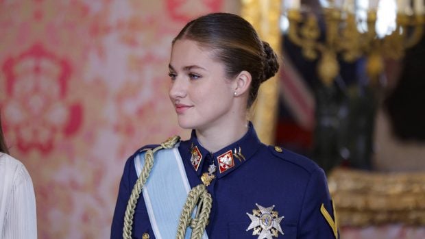 La princesa Leonor durante la Pascua Militar 2026 en el Palacio Real de Madrid. (Foto: Gtres)