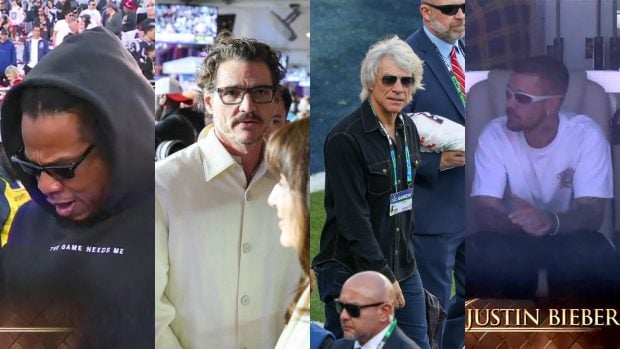 De izquierda a derecha. Jay-Z, Pascal, Jon Bon Jovi y Justin Bieber, que estuvo acompa&ntilde;ado por Hailey. (Fotos: Gtres)