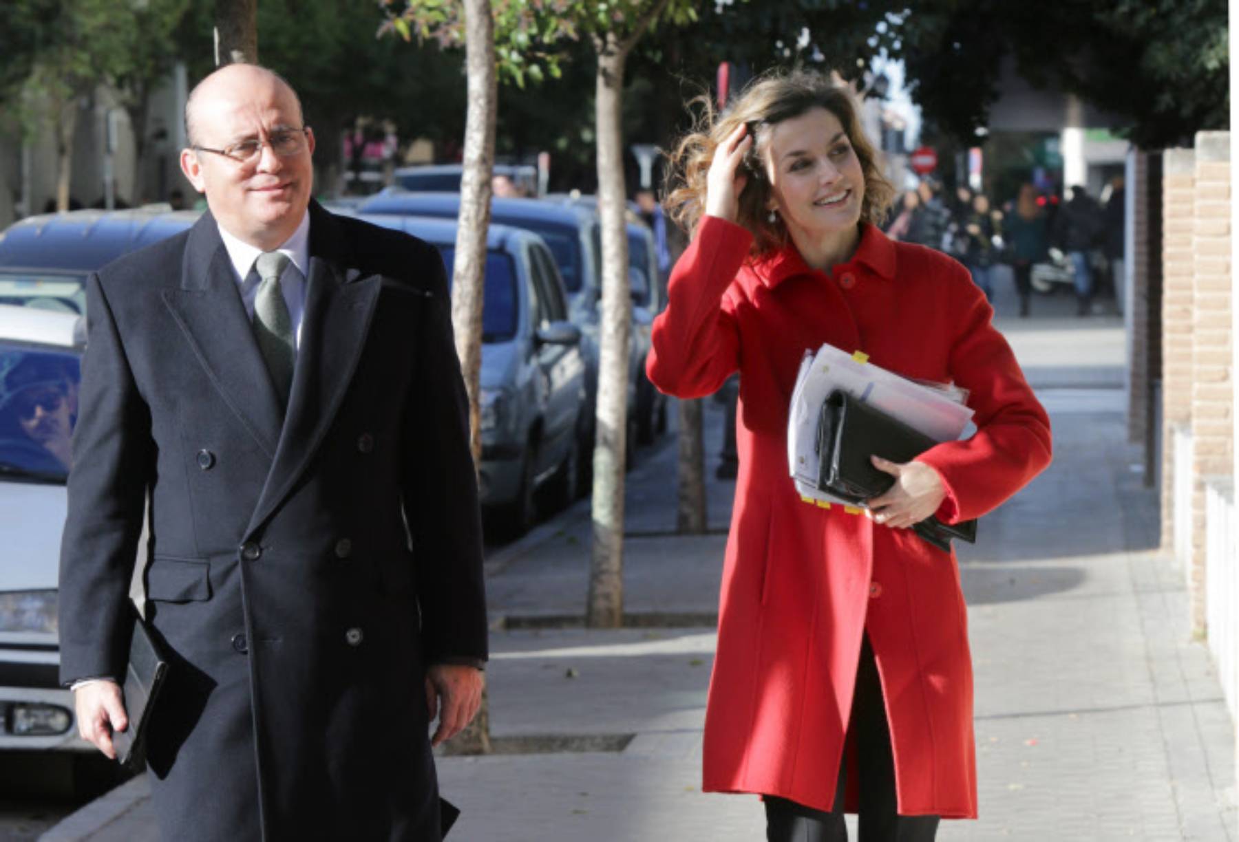 Jos&eacute; Manuel Zuleta y la Reina Letizia en Madrid. (Foto: Gtres)