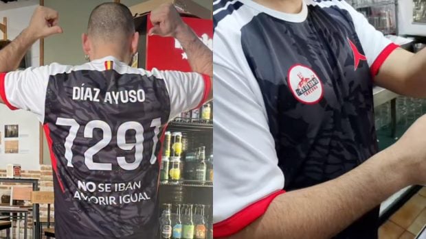 Las camisetas que Pablo Iglesias ha creado contra Ayuso. (Fotos: Redes Sociales)