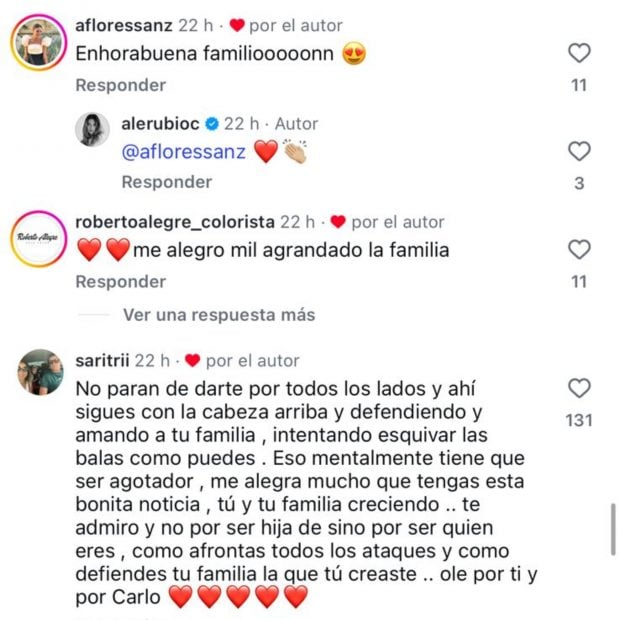 Alejandra Flores felicita a Alejandra Rubio su embarazo. (Foto: Redes Sociales)