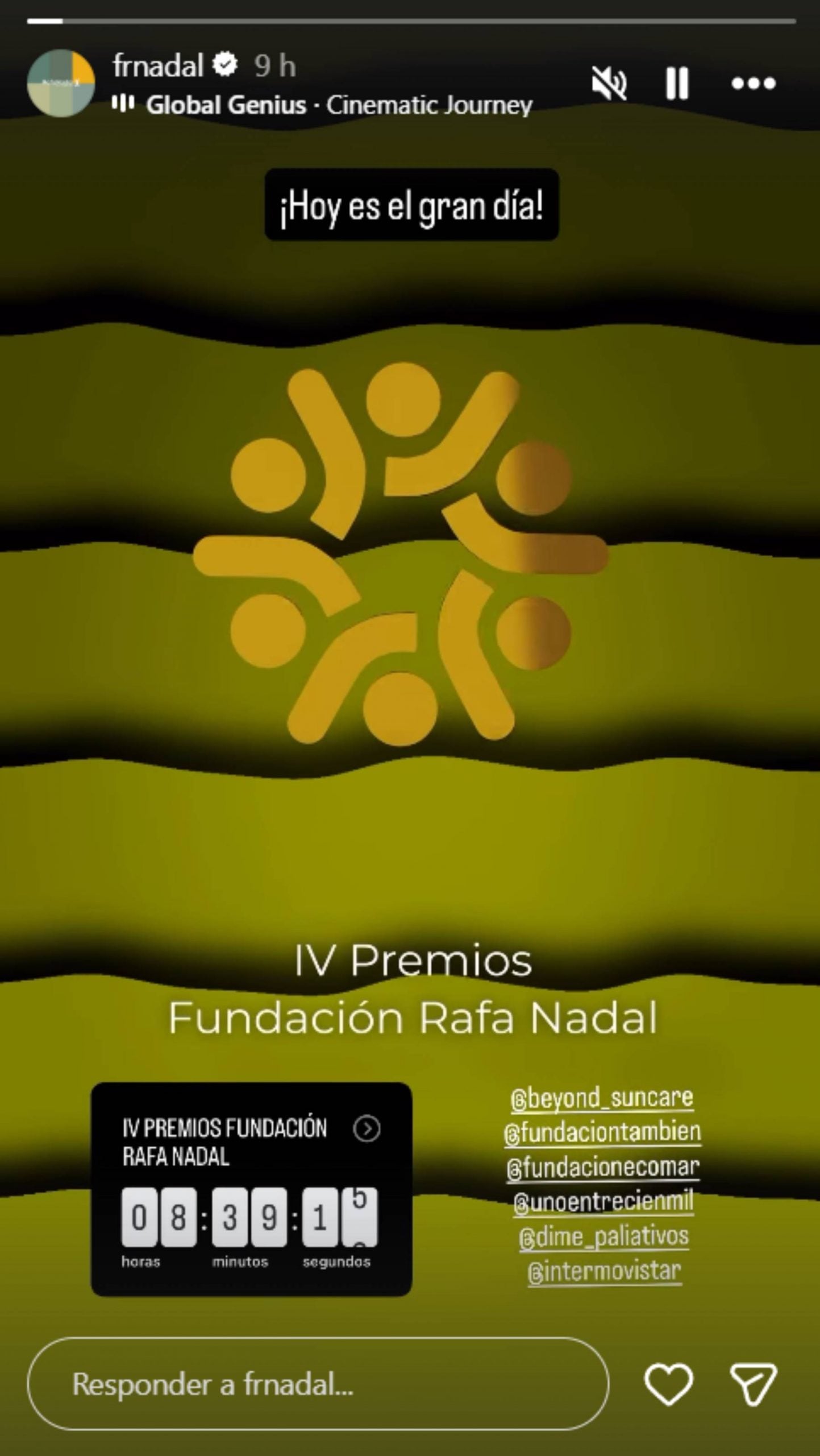 Story de la Fundaci&oacute;n Rafa Nadal. (Foto: RRSS)