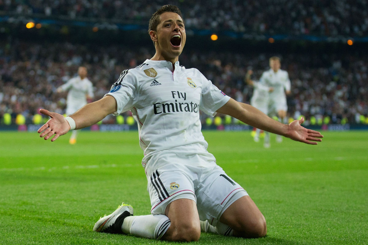 Chicharito marcó el gol que clasificó al Real Madrid en la Champions. (Getty)