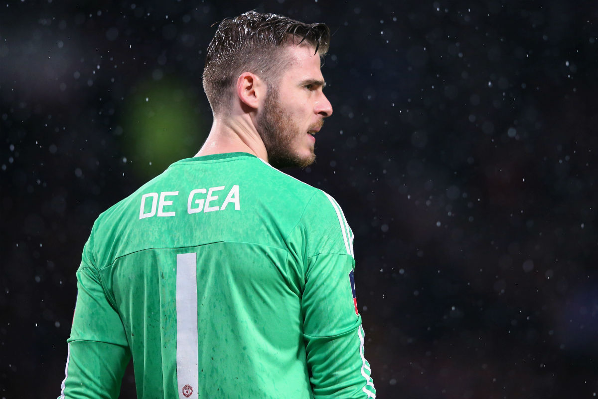 David de Gea, en un partido con el Manchester United. (Getty)