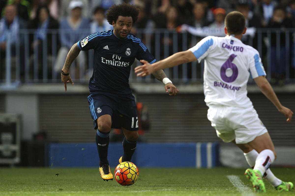 Marcelo fue de los mejores del Real Madrid en Málaga. (EFE)