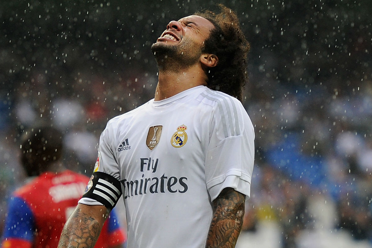 Marcelo durante un partido con el Real Madrid. (Getty)