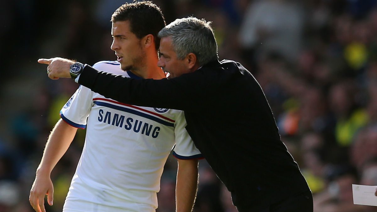 Mourinho entrenó a Hazard en el Chelsea. (Getty)