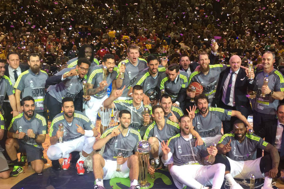 El Real Madrid de baloncesto se proclamó campeón de la Copa del Rey.