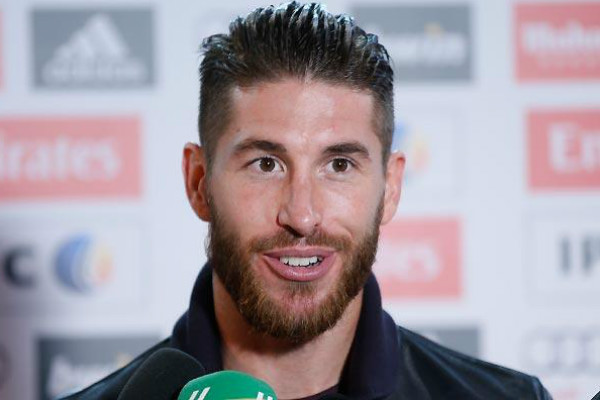 Sergio Ramos, en zona mixta.