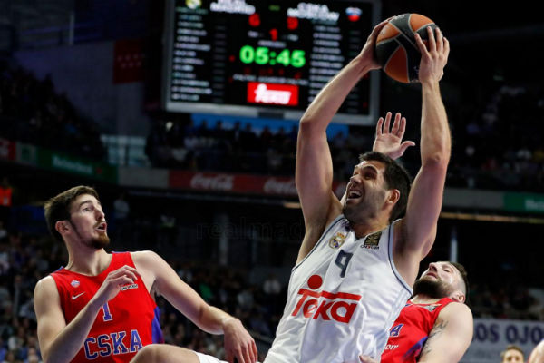 Felipe Reyes, en el partido contra el CSKA. (Imagen: realmadrid.com)