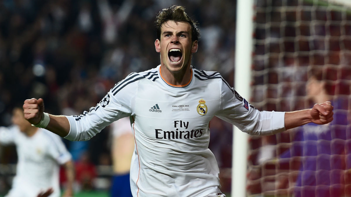 Gareth Bale celebra su gol en Lisboa. (Getty)