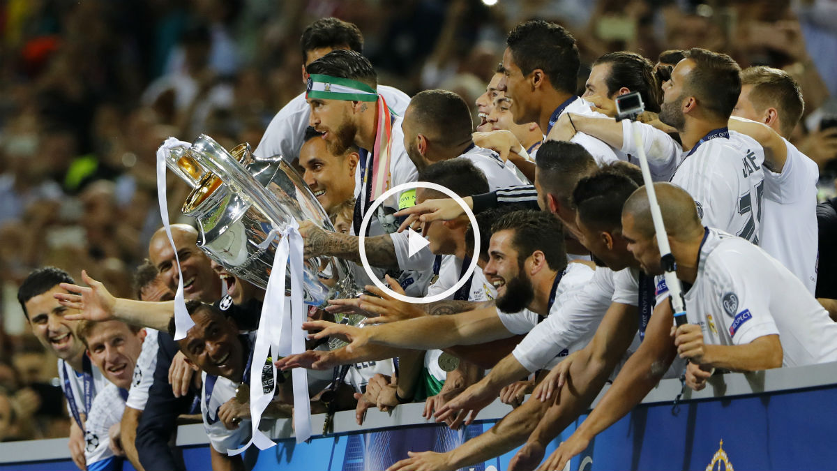 Sergio Ramos alza la Undécima al cielo de Milán. (Reuters)