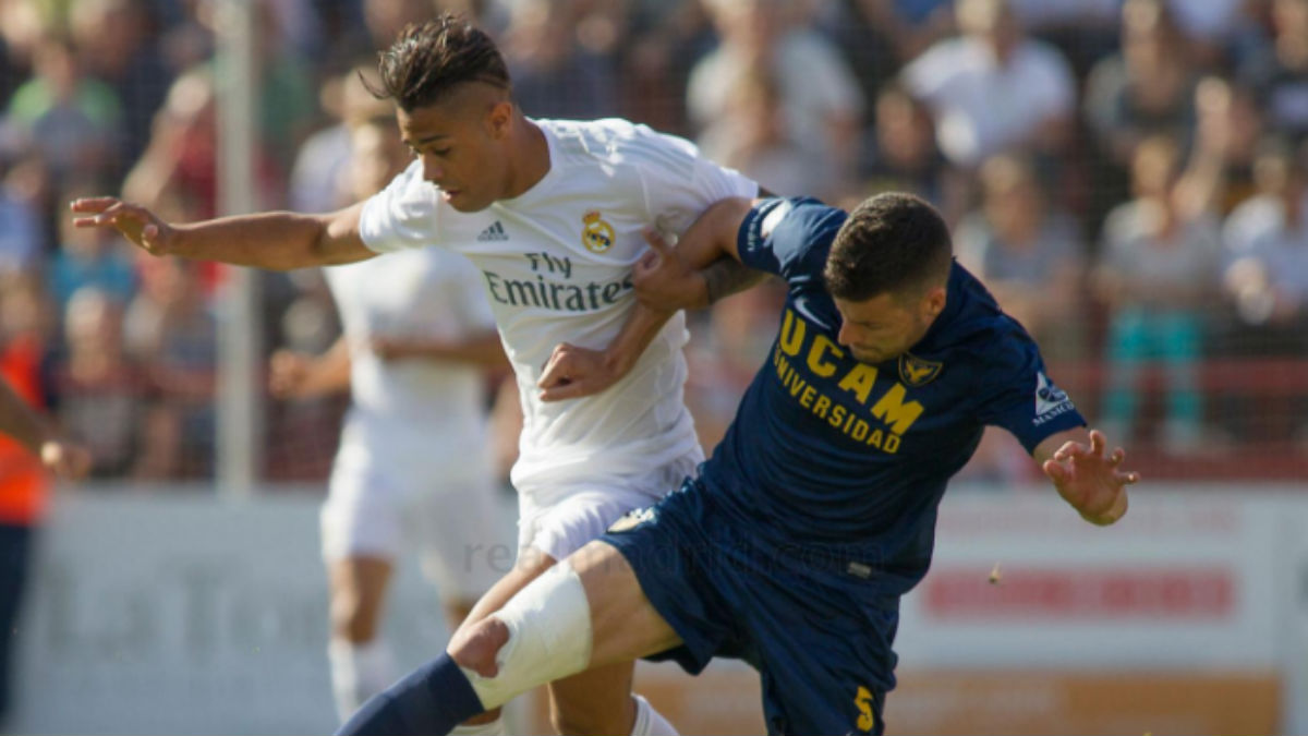 Mariano, en el partido de ida contra el UCAM. (Realmadrid.com)