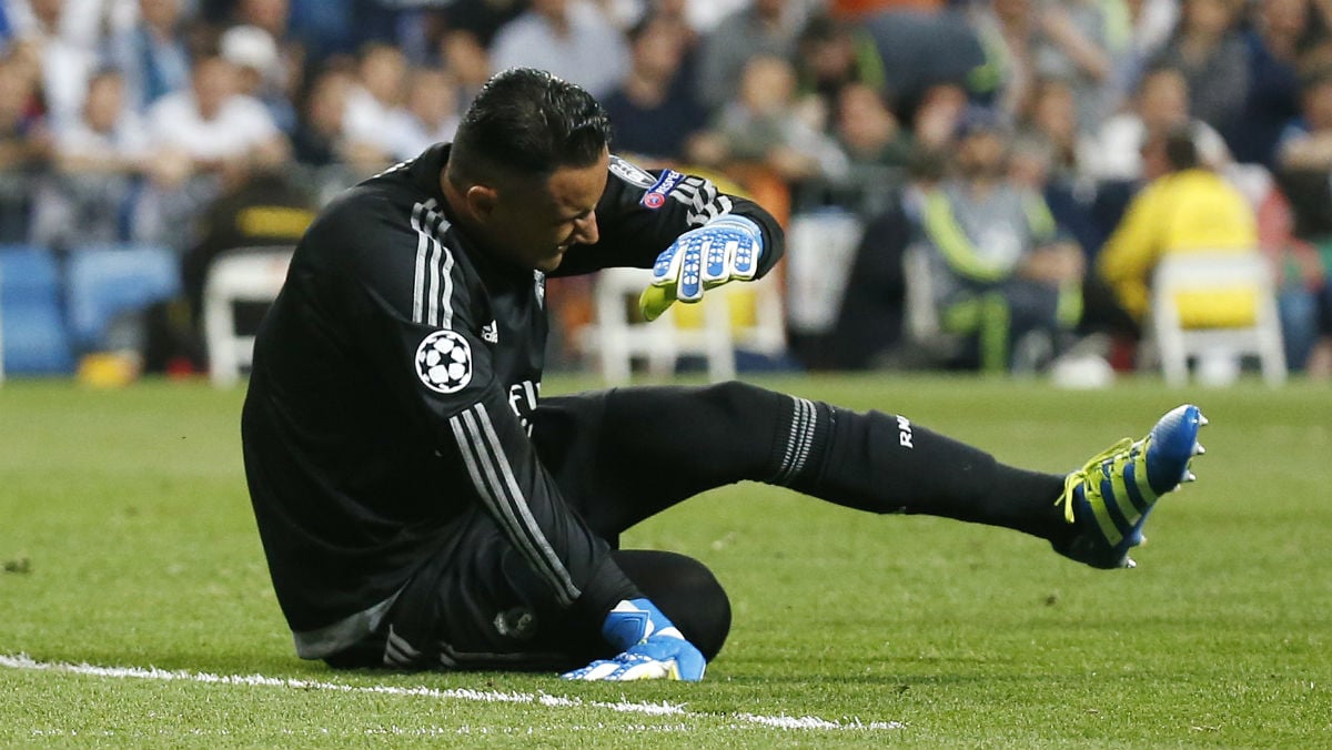 Keylor Navas, en el partido ante el Manchester City. (Reuters)