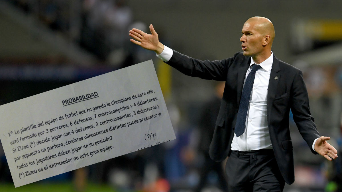 Zidane se cuela en un examen de la ESO.