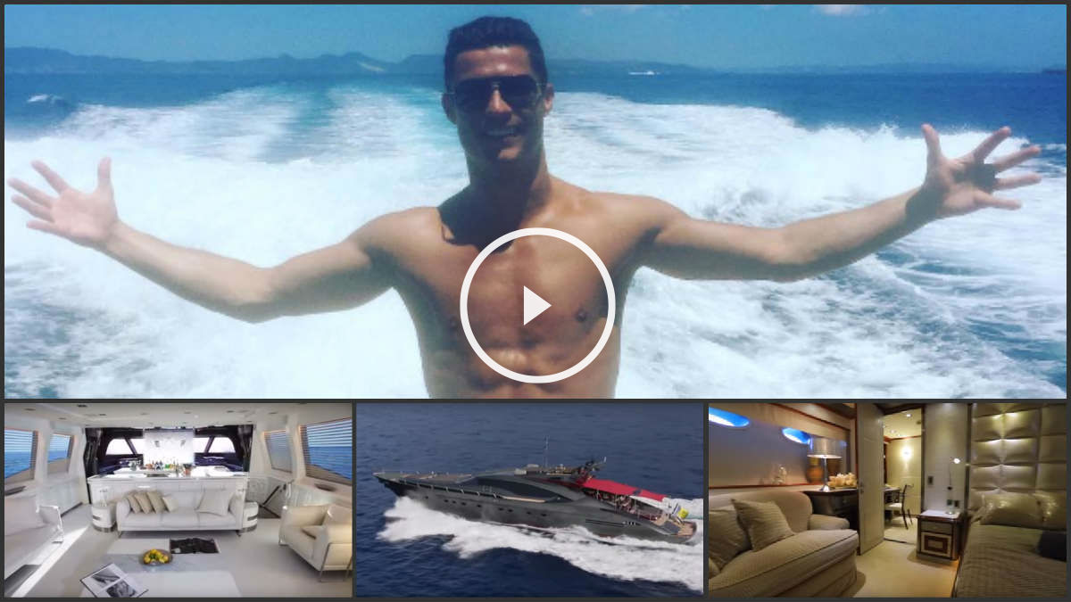 El espectacular yate de las vacaciones de Cristiano: ¡discoteca y 90.000 euros a la semana!