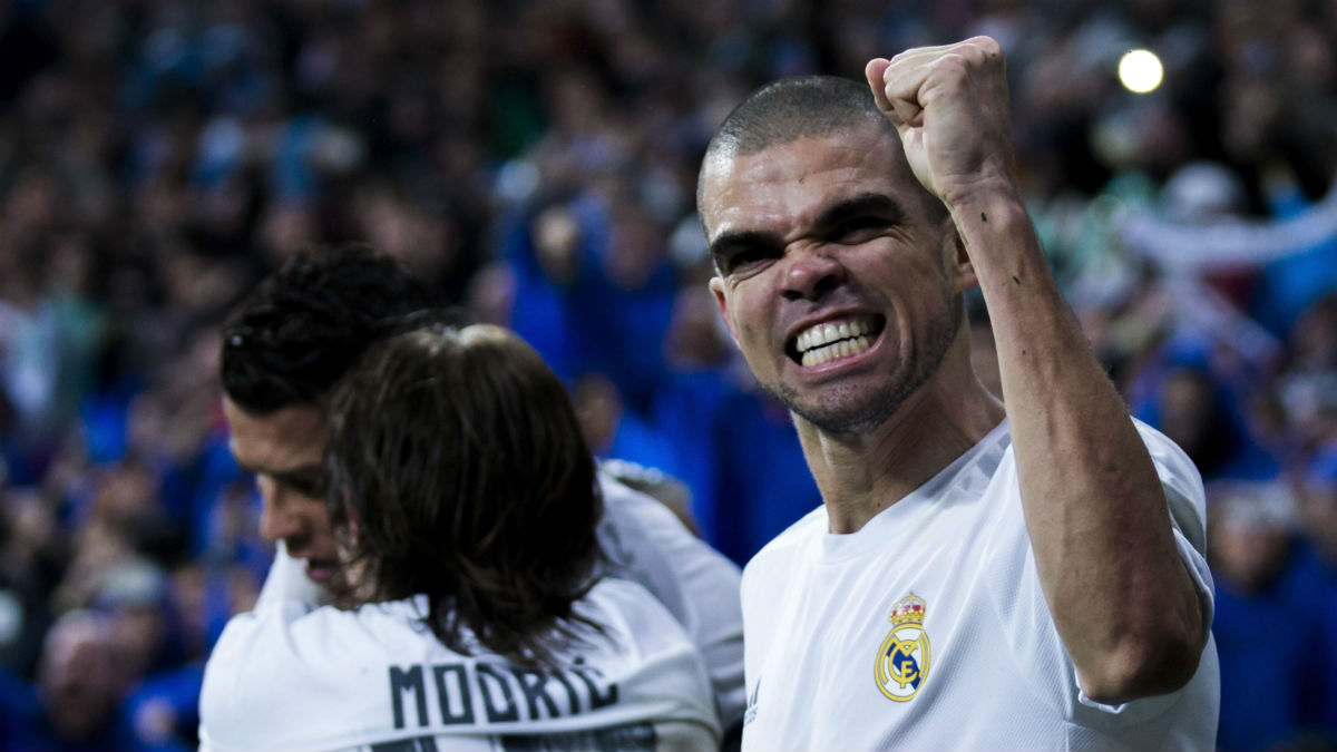 Pepe celebra un gol con el Real Madrid. (Getty)