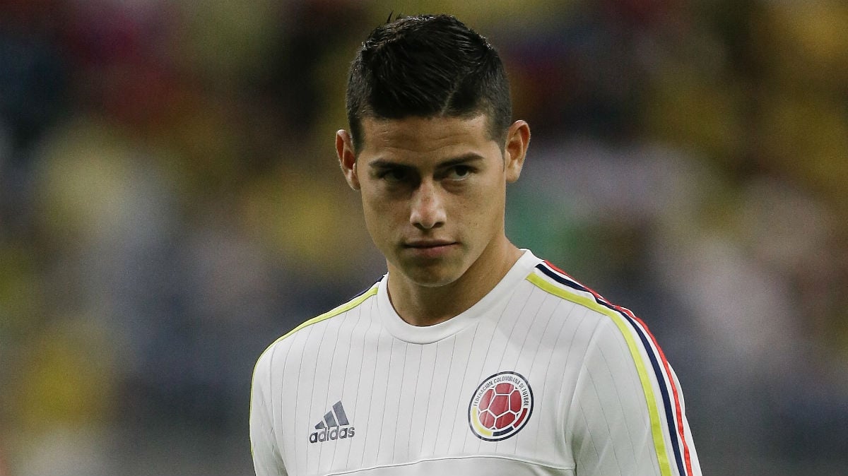 James Rodríguez, antes de un partido con Colombia. (Getty)