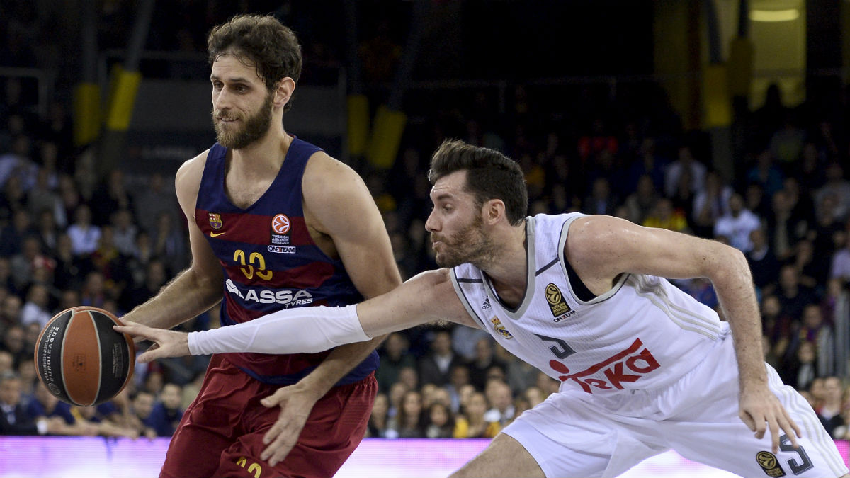 Rudy Fernández, en un partido contra el Barcelona. (AFP)