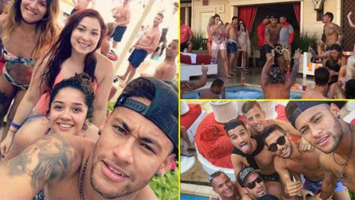 Neymar, en una fiesta hace unos días.