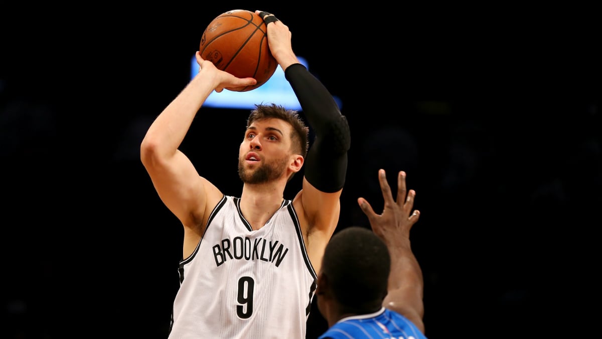 Andrea Bargnani, en su última aventura en la NBA en Brooklyn. (Getty)