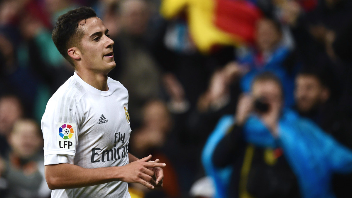 Lucas Vázquez celebra un gol con el Real Madrid. (AFP)