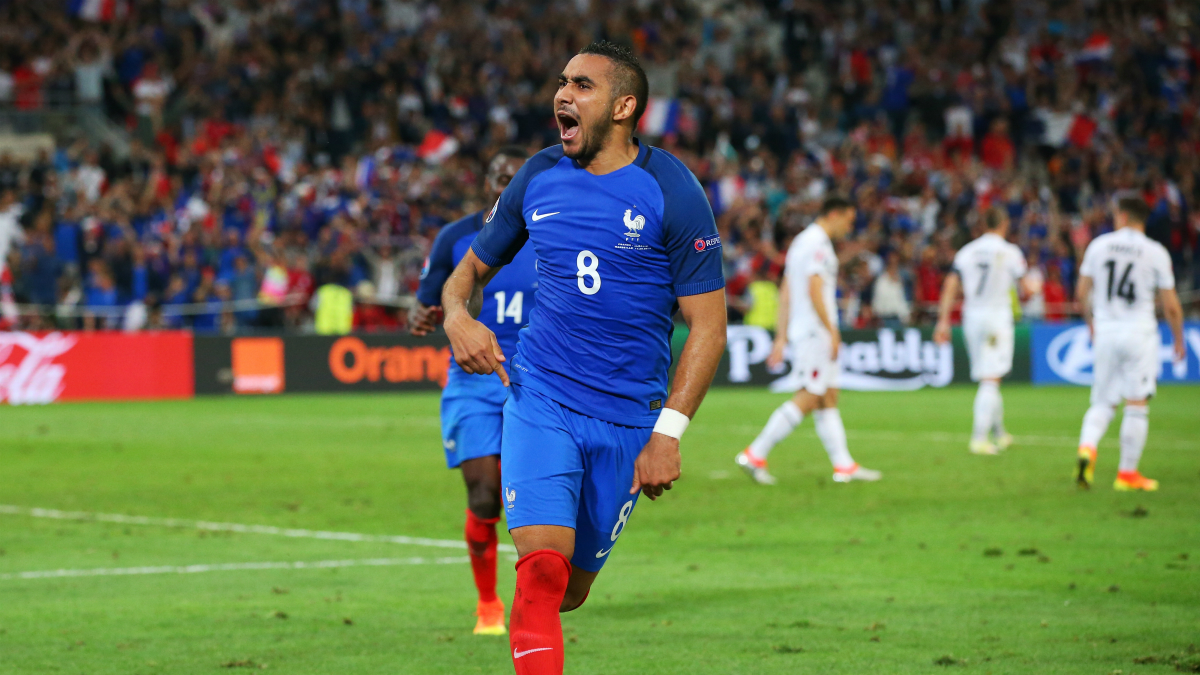 Payet celebra un gol con Francia. (Getty)