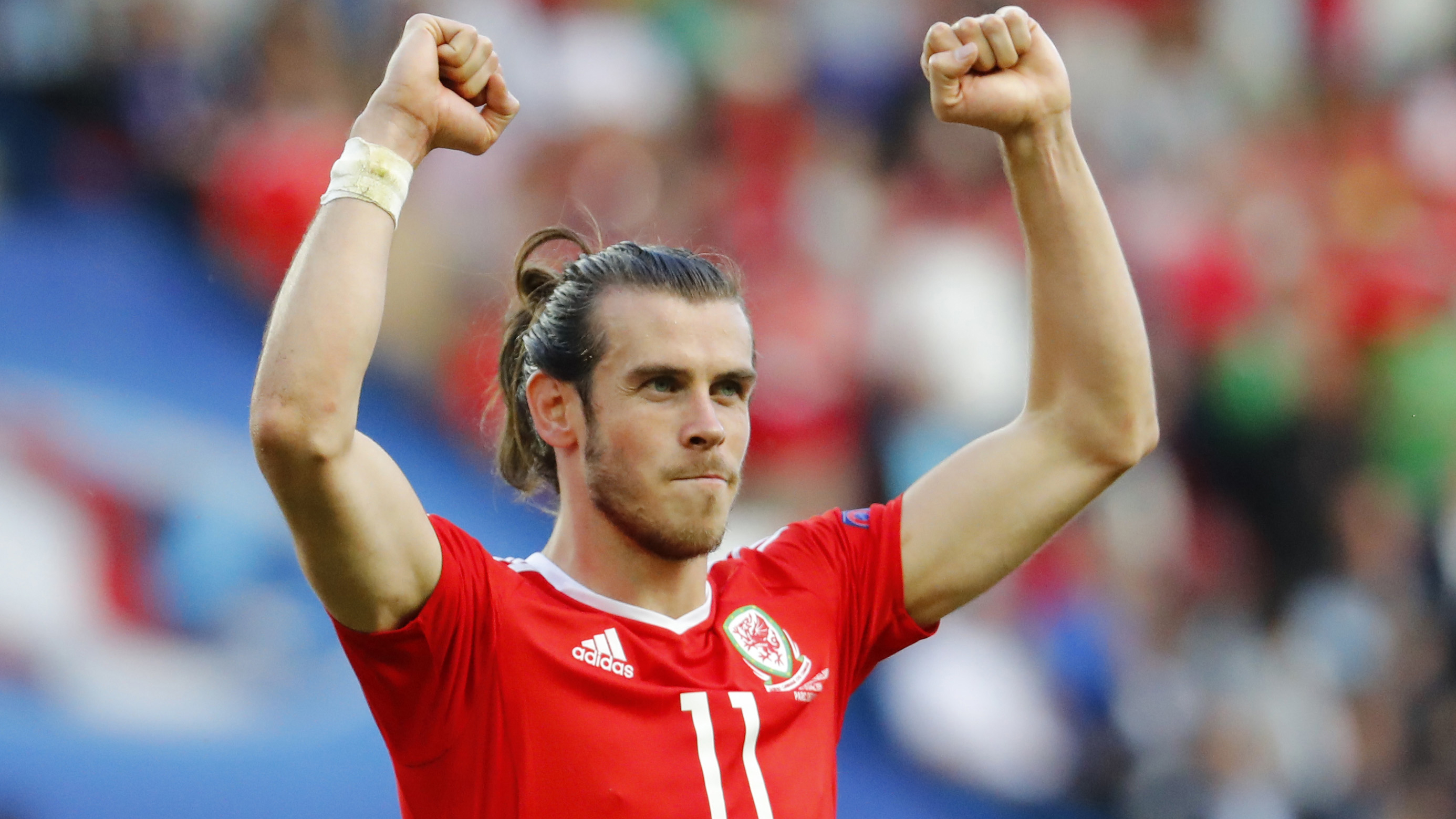 Bale, celebrando el pase a semifinales de la Eurocopa.